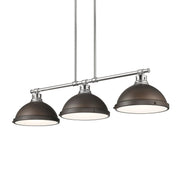 Duncan 3-Light Linear Pendant in Chrome