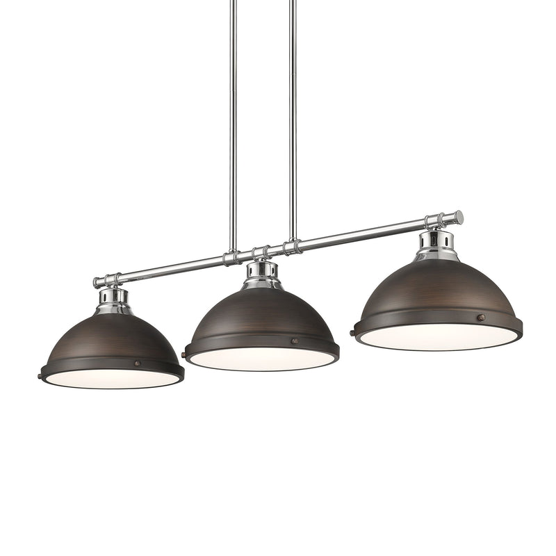 Duncan 3-Light Linear Pendant in Chrome