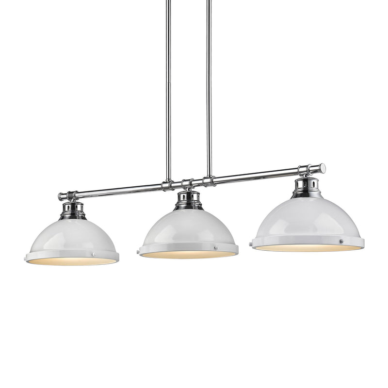 Duncan 3-Light Linear Pendant in Chrome
