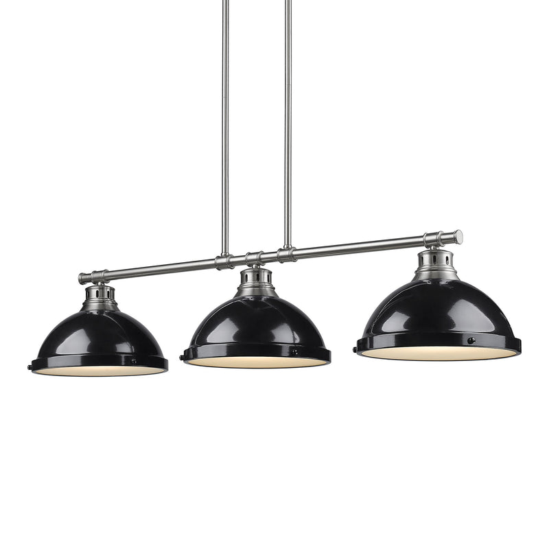 Duncan 3-Light Linear Pendant in Pewter