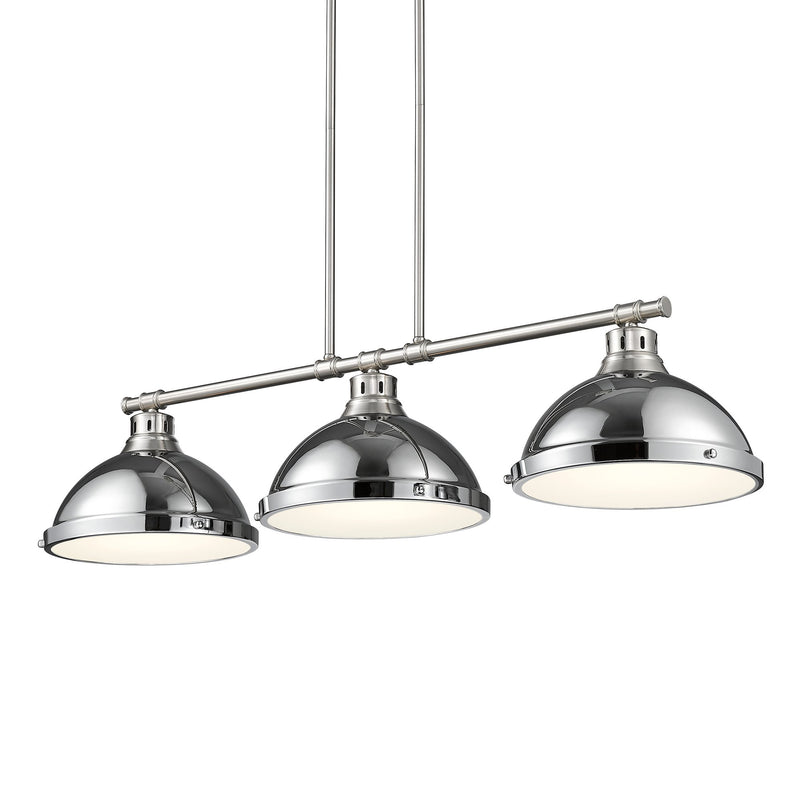 Duncan 3-Light Linear Pendant in Pewter