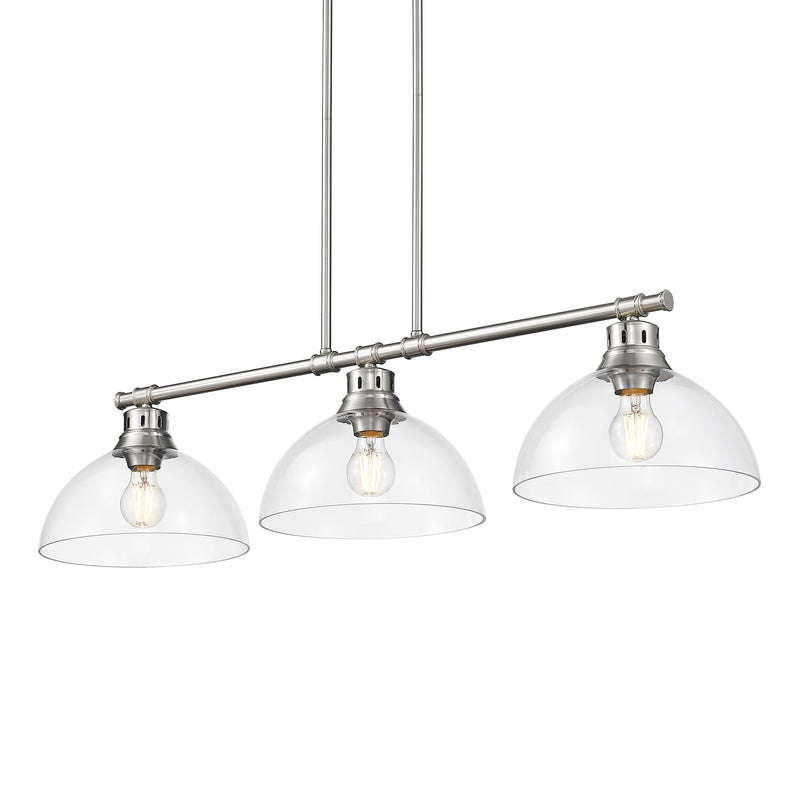 Duncan 3-Light Linear Pendant in Pewter