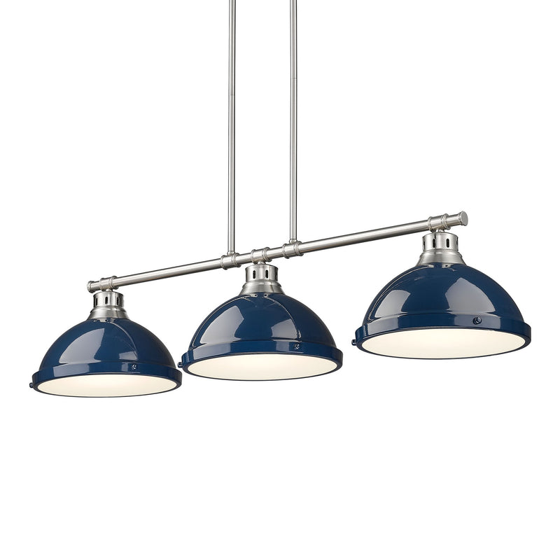 Duncan 3-Light Linear Pendant in Pewter