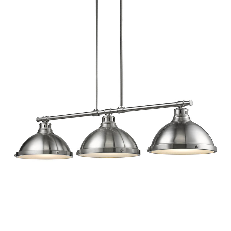 Duncan 3-Light Linear Pendant in Pewter