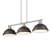 Duncan 3-Light Linear Pendant in Pewter
