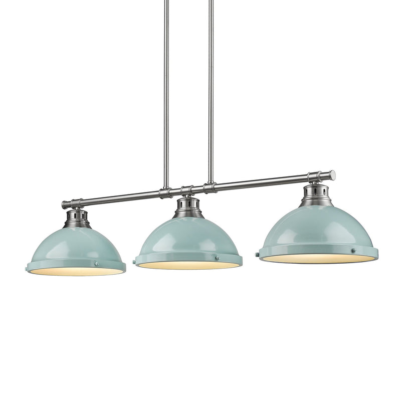 Duncan 3-Light Linear Pendant in Pewter