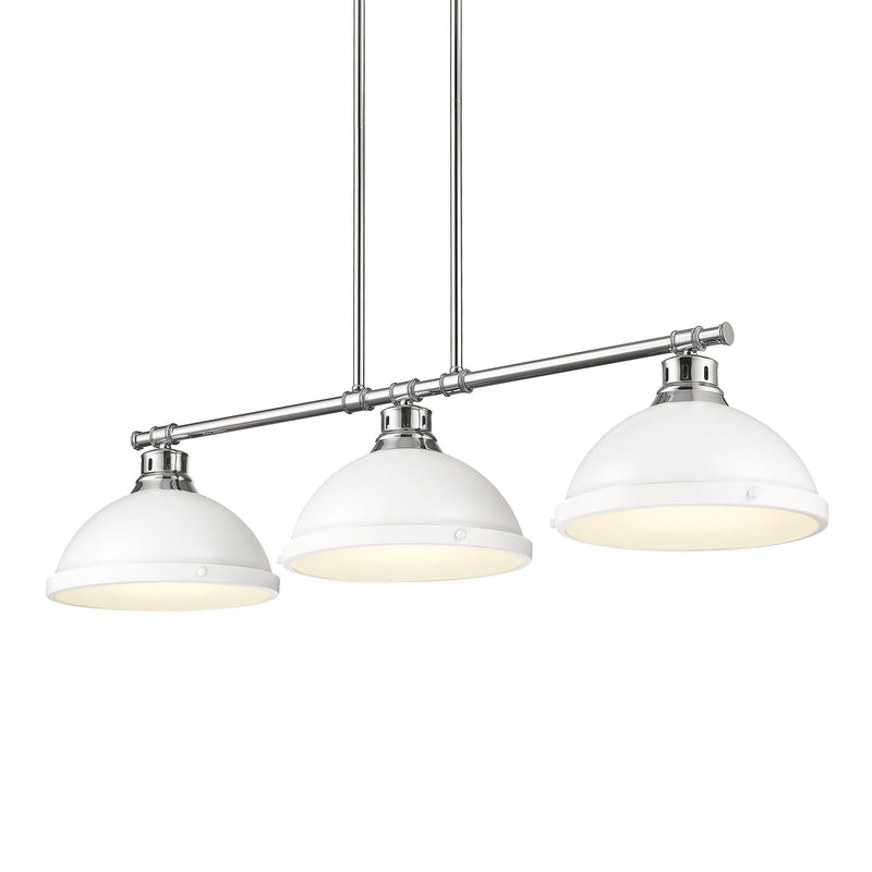 Duncan 3-Light Linear Pendant in Pewter