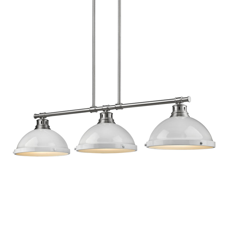 Duncan 3-Light Linear Pendant in Pewter