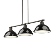 Duncan 3-Light Linear Pendant in Rubbed Bronze