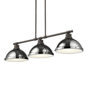 Duncan 3-Light Linear Pendant in Rubbed Bronze