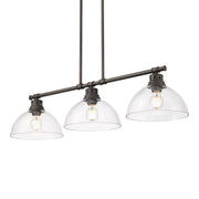 Duncan 3-Light Linear Pendant in Rubbed Bronze