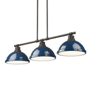 Duncan 3-Light Linear Pendant in Rubbed Bronze