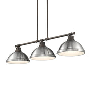 Duncan 3-Light Linear Pendant in Rubbed Bronze