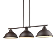 Duncan 3-Light Linear Pendant in Rubbed Bronze