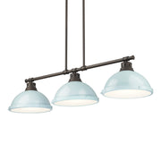 Duncan 3-Light Linear Pendant in Rubbed Bronze