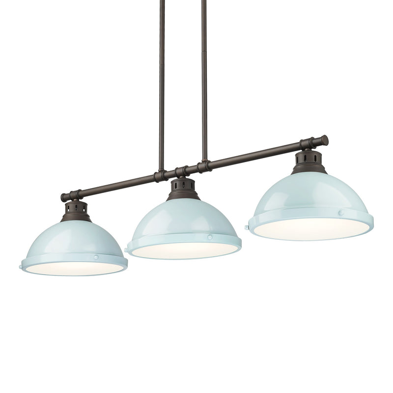 Duncan 3-Light Linear Pendant in Rubbed Bronze