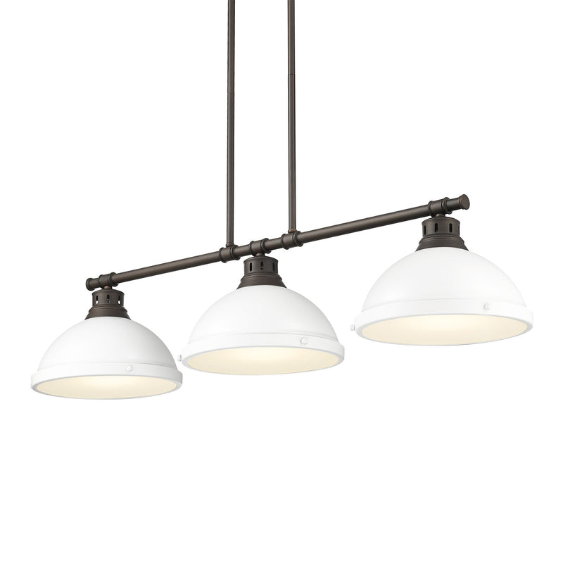 Duncan 3-Light Linear Pendant in Rubbed Bronze
