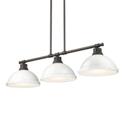 Duncan 3-Light Linear Pendant in Rubbed Bronze
