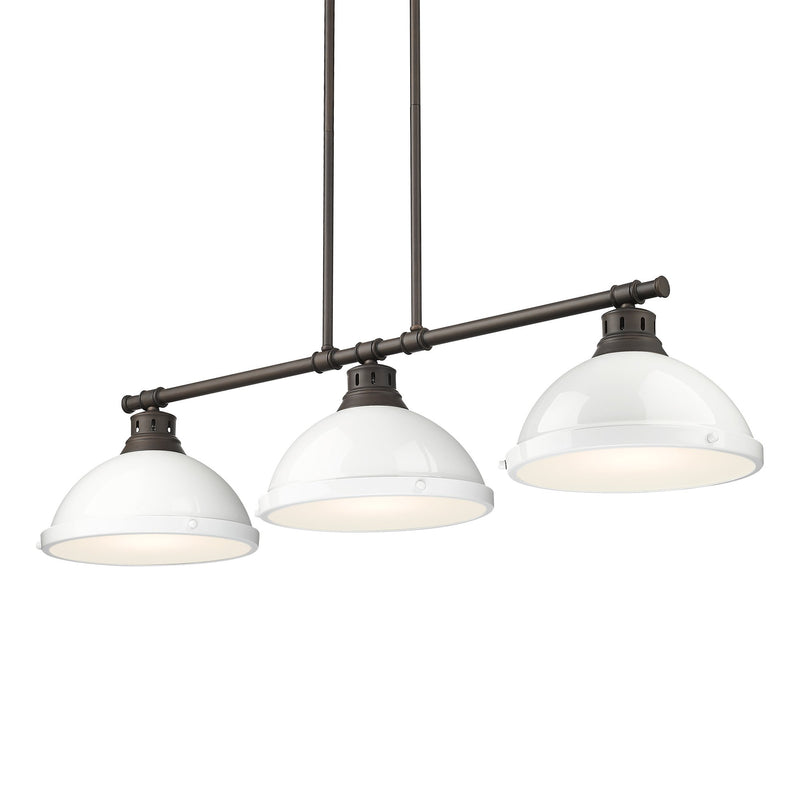 Duncan 3-Light Linear Pendant in Rubbed Bronze