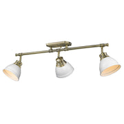 Duncan 3-Light Semi-Flush Mount in Aged Brass