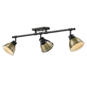 Duncan 3-Light Semi-Flush Mount in Matte Black