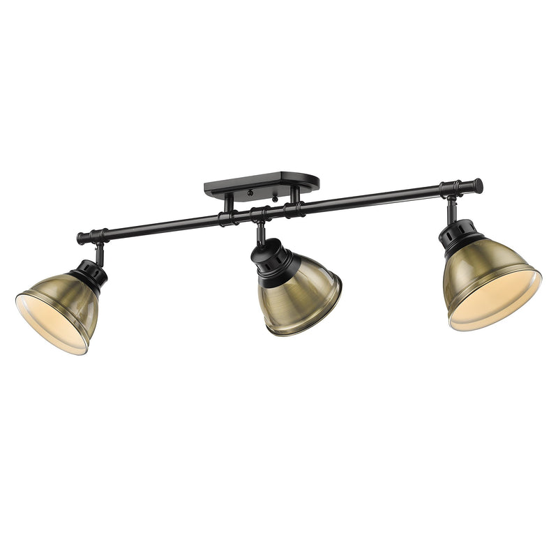 Duncan 3-Light Semi-Flush Mount in Matte Black