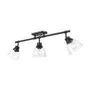 Duncan 3-Light Semi-Flush Mount in Matte Black