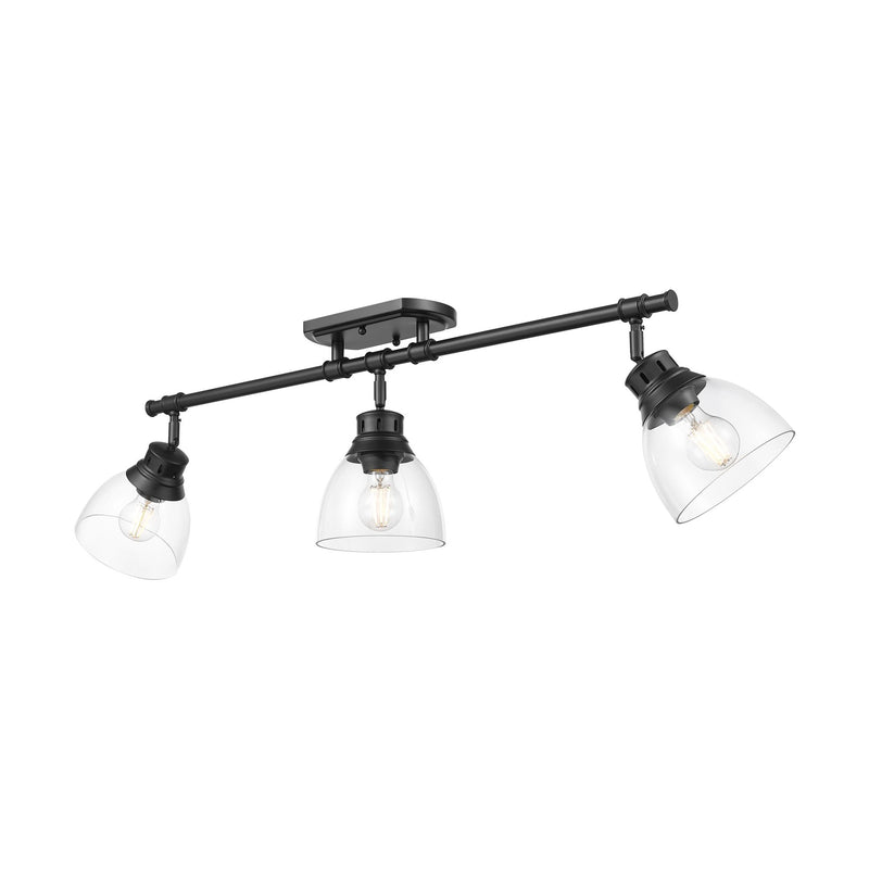 Duncan 3-Light Semi-Flush Mount in Matte Black