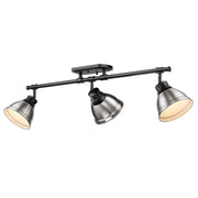 Duncan 3-Light Semi-Flush Mount in Matte Black