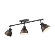 Duncan 3-Light Semi-Flush Mount in Matte Black