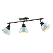 Duncan 3-Light Semi-Flush Mount in Matte Black