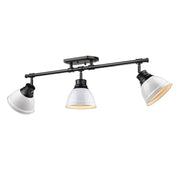 Duncan 3-Light Semi-Flush Mount in Matte Black