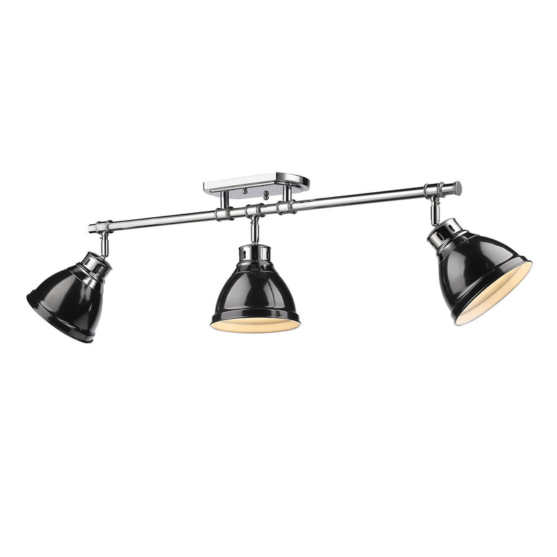 Duncan 3-Light Semi-Flush Mount in Chrome
