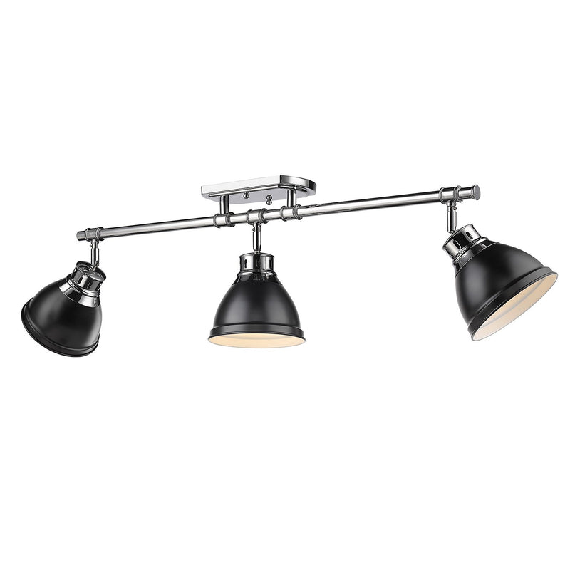 Duncan 3-Light Semi-Flush Mount in Chrome