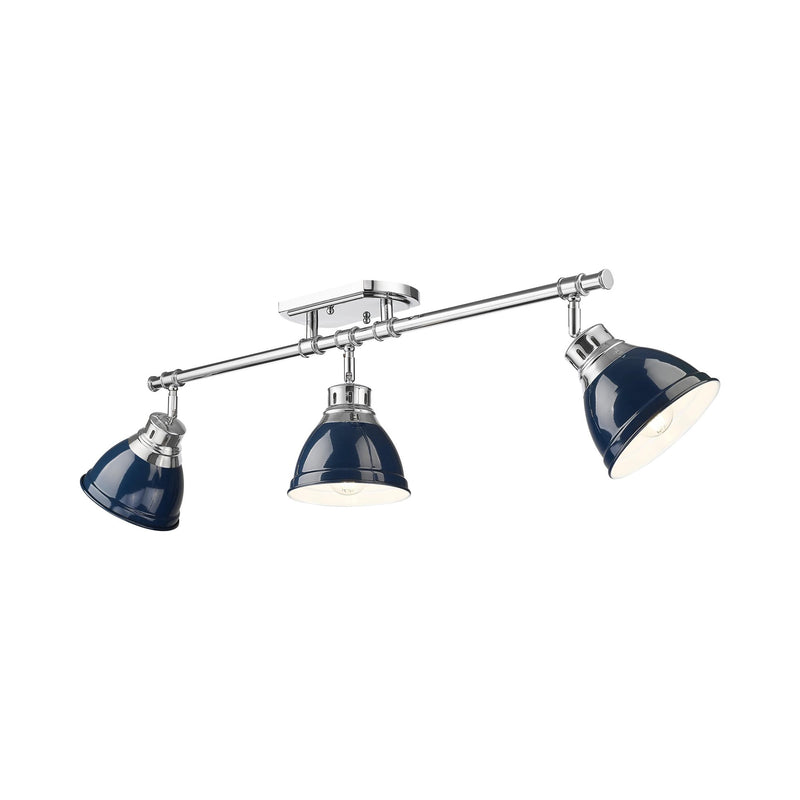 Duncan 3-Light Semi-Flush Mount in Chrome
