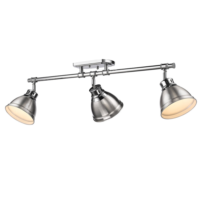 Duncan 3-Light Semi-Flush Mount in Chrome