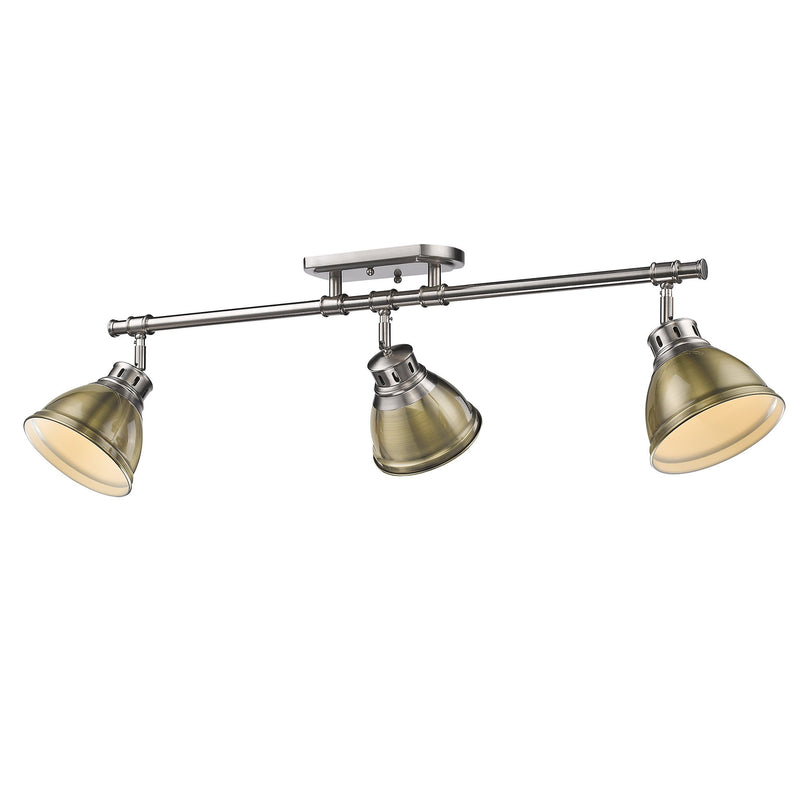 Duncan 3-Light Semi-Flush Mount in Pewter