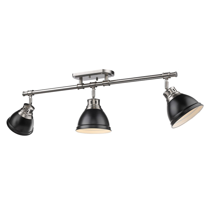 Duncan 3-Light Semi-Flush Mount in Pewter