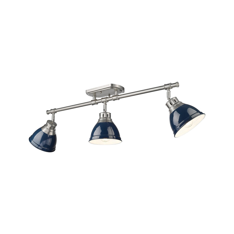 Duncan 3-Light Semi-Flush Mount in Pewter