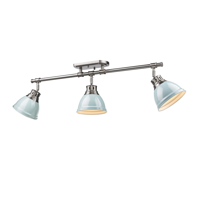 Duncan 3-Light Semi-Flush Mount in Pewter