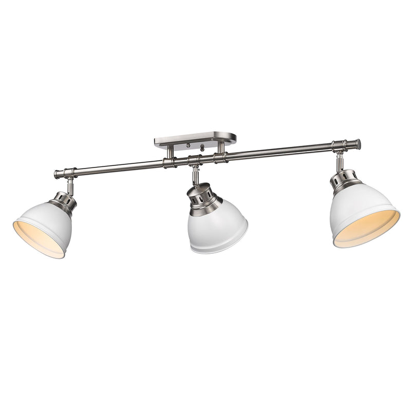 Duncan 3-Light Semi-Flush Mount in Pewter