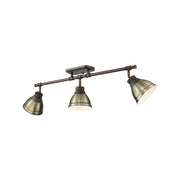 Duncan 3-Light Semi-Flush Mount in Rubbed Bronze