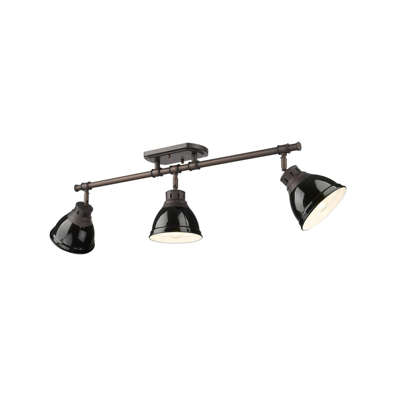 Duncan 3-Light Semi-Flush Mount in Rubbed Bronze