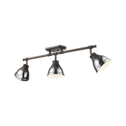 Duncan 3-Light Semi-Flush Mount in Rubbed Bronze