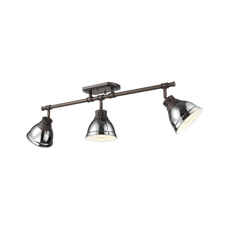 Duncan 3-Light Semi-Flush Mount in Rubbed Bronze