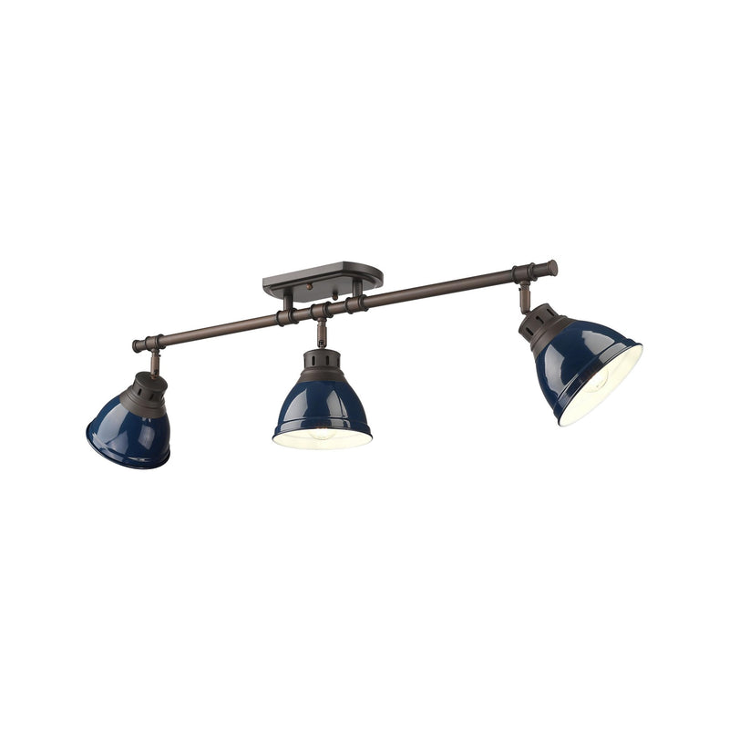 Duncan 3-Light Semi-Flush Mount in Rubbed Bronze