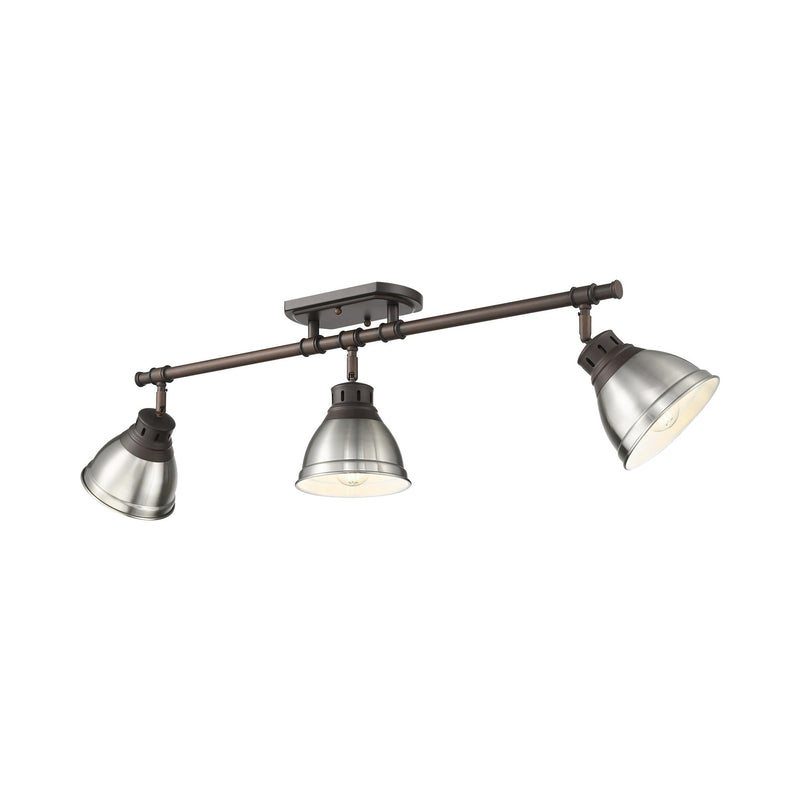 Duncan 3-Light Semi-Flush Mount in Rubbed Bronze