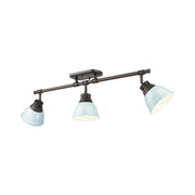 Duncan 3-Light Semi-Flush Mount in Rubbed Bronze