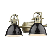 Duncan 2-Light Bath Vanity Light in Aged Brass