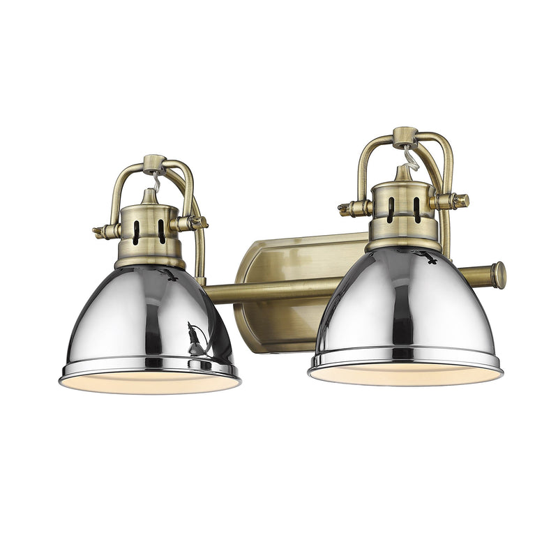 Duncan 2-Light Bath Vanity Light in Aged Brass